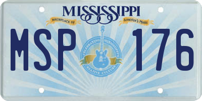 MS license plate MSP176