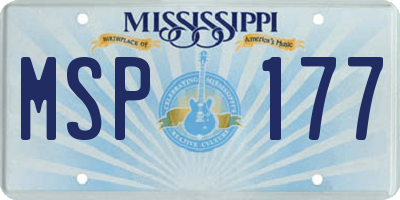 MS license plate MSP177