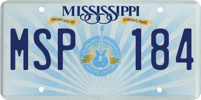 MS license plate MSP184