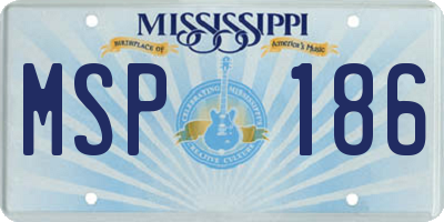MS license plate MSP186