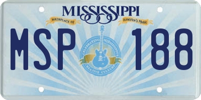 MS license plate MSP188