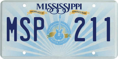 MS license plate MSP211