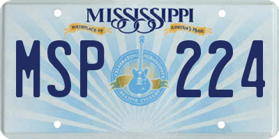 MS license plate MSP224