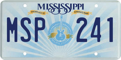MS license plate MSP241