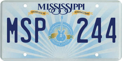 MS license plate MSP244