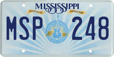 MS license plate MSP248