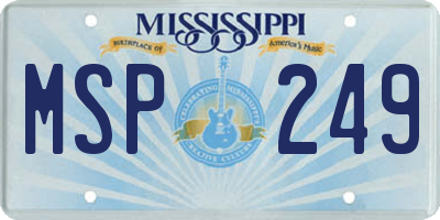 MS license plate MSP249