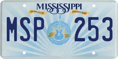 MS license plate MSP253