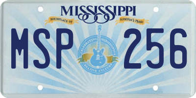 MS license plate MSP256