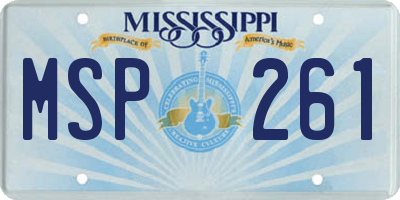 MS license plate MSP261