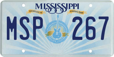 MS license plate MSP267