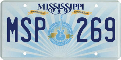 MS license plate MSP269