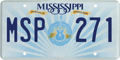 MS license plate MSP271