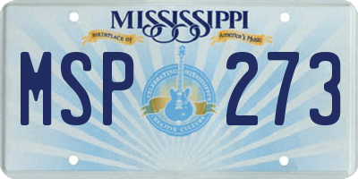 MS license plate MSP273