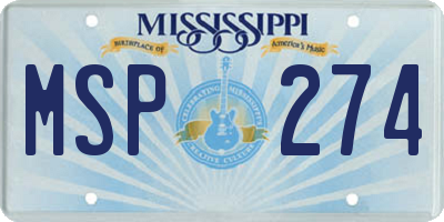 MS license plate MSP274