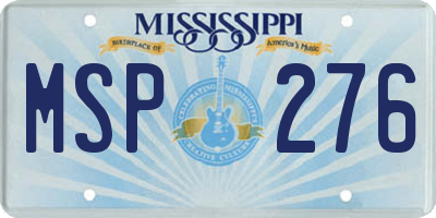 MS license plate MSP276