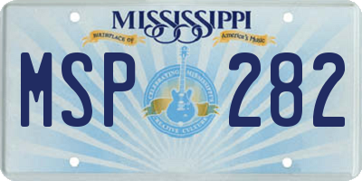 MS license plate MSP282
