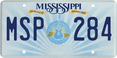 MS license plate MSP284