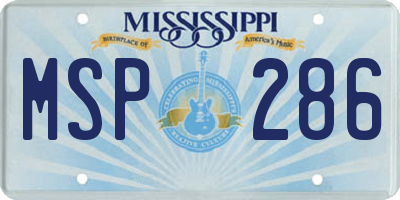 MS license plate MSP286