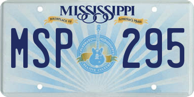 MS license plate MSP295