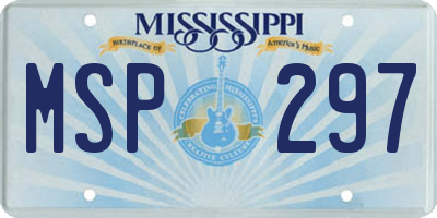 MS license plate MSP297