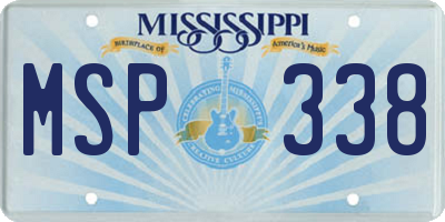 MS license plate MSP338