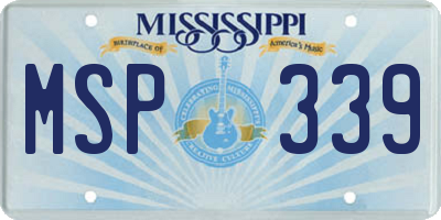 MS license plate MSP339