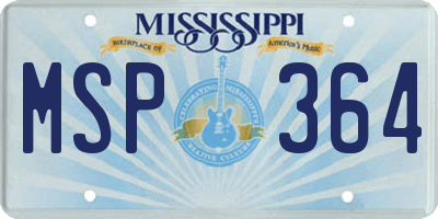 MS license plate MSP364