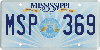 MS license plate MSP369