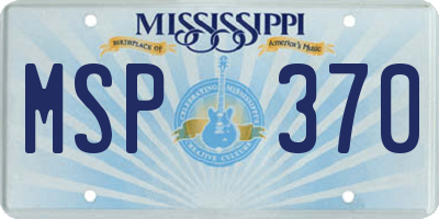 MS license plate MSP370