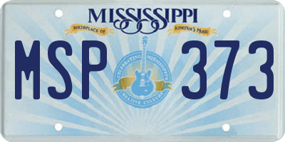 MS license plate MSP373