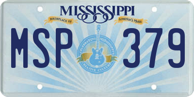 MS license plate MSP379