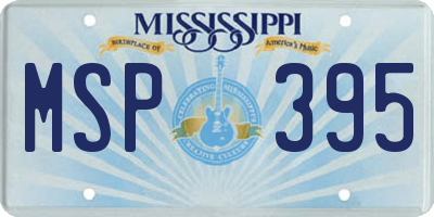 MS license plate MSP395
