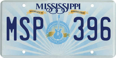 MS license plate MSP396
