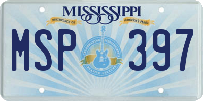 MS license plate MSP397