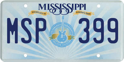 MS license plate MSP399
