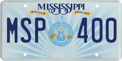 MS license plate MSP400