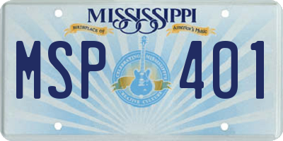 MS license plate MSP401