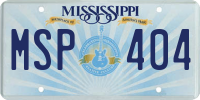 MS license plate MSP404
