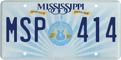 MS license plate MSP414