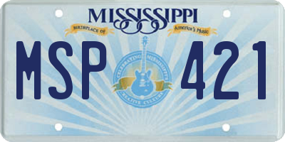 MS license plate MSP421