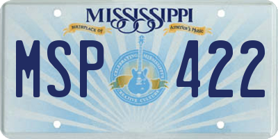 MS license plate MSP422