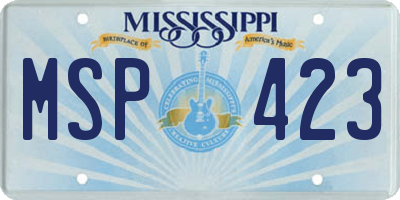 MS license plate MSP423