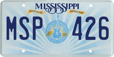 MS license plate MSP426