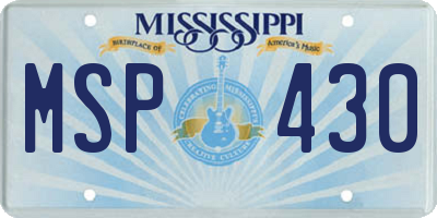 MS license plate MSP430