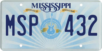 MS license plate MSP432