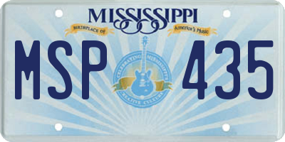 MS license plate MSP435