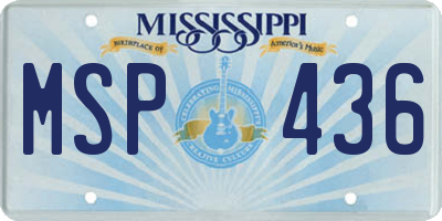 MS license plate MSP436