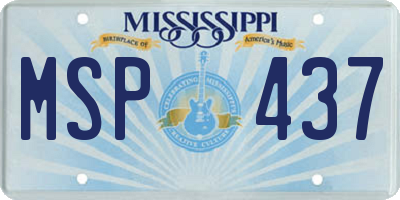 MS license plate MSP437