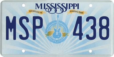 MS license plate MSP438